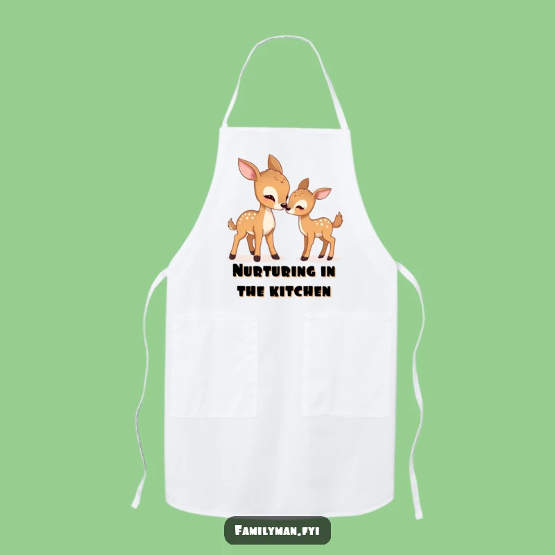 Funny Gentle Deer Nudge Apron: Cook in Style with Humorous Charm, Gift
