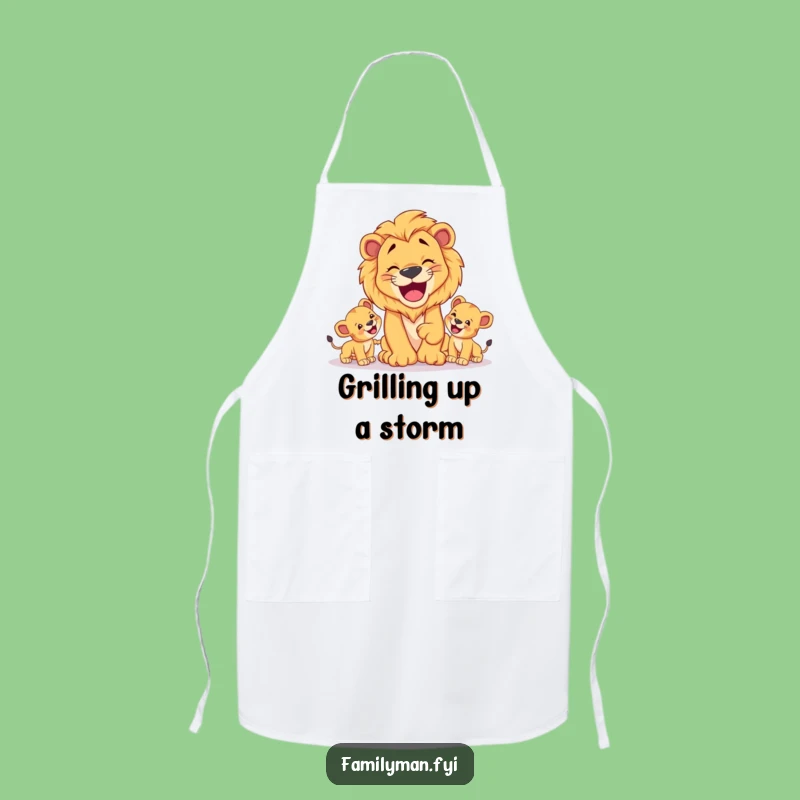 Funny Dad Lion Apron: Hilarious Father's Playtime Kitchen Gear