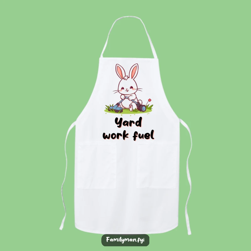 Funny Rabbit Mowing Apron: Cheerful Gardener, Tidy Lawn Chef Wear