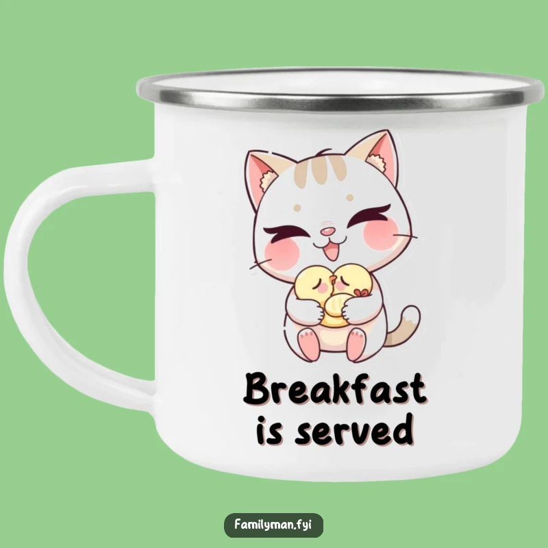 Funny Cat Camping Mug: Trailside Nursemaid, Rugged and Funny Gift for Hikers