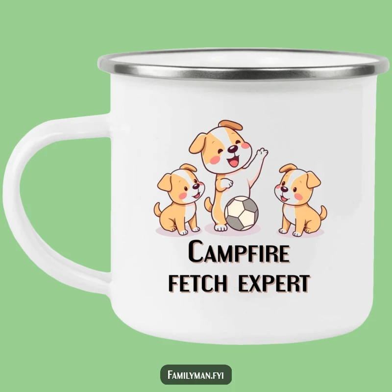 Funny Dog & Puppies Camping Mug: Adventure Fuelled by Fun