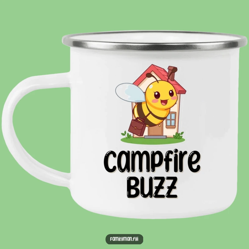 Funny Busy Bee Working Camping Mug - Humorous Outdoor Professional Gift