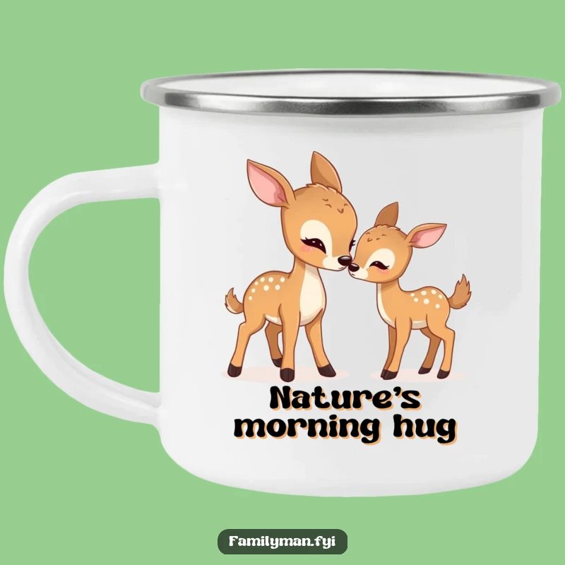 Funny Gentle Deer Nudge Camping Mug: Adventure Humor, Outdoor Gift