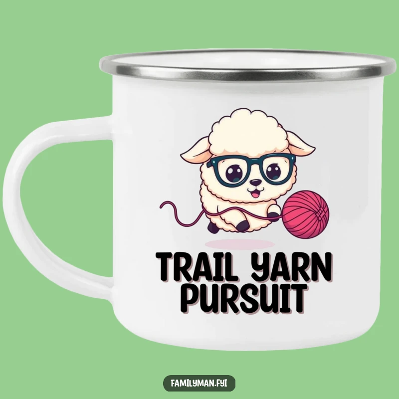 Funny Sheep Dog Yarn Camp Mug: Adventure Fuelled by Playful Pups!
