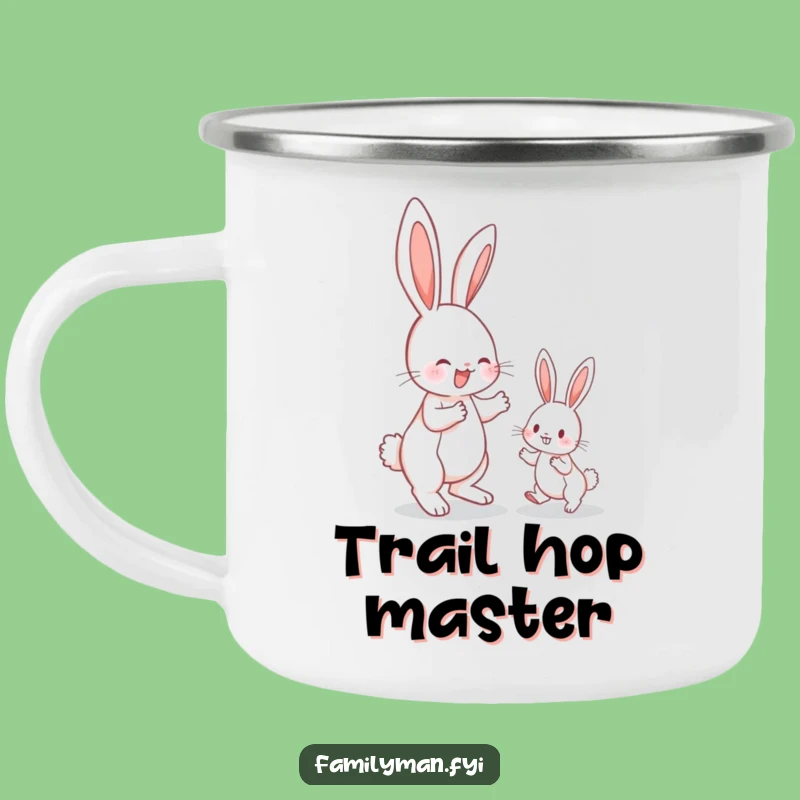 Funny Bunny Hop Camping Mug: Outdoor Lessons, Cozy Humor Gift