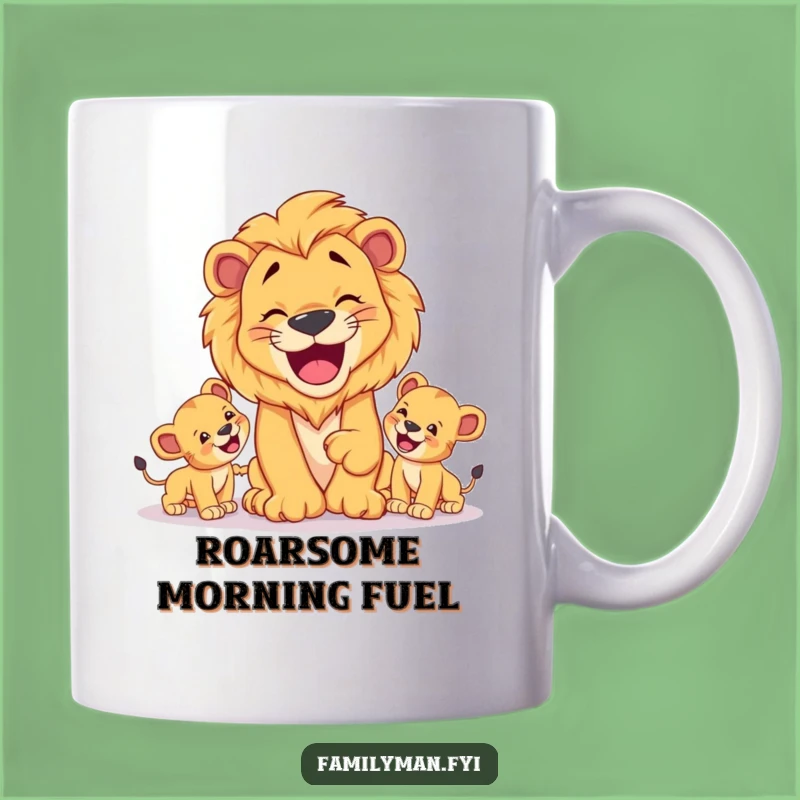 Funny Dad Lion Mug: Happy Family Playtime Gift for Fathers