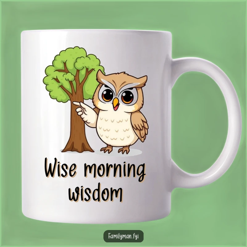 Funny Owl Family Mug: Proud Owl Showing Family Tree, Perfect Genealogy Gift