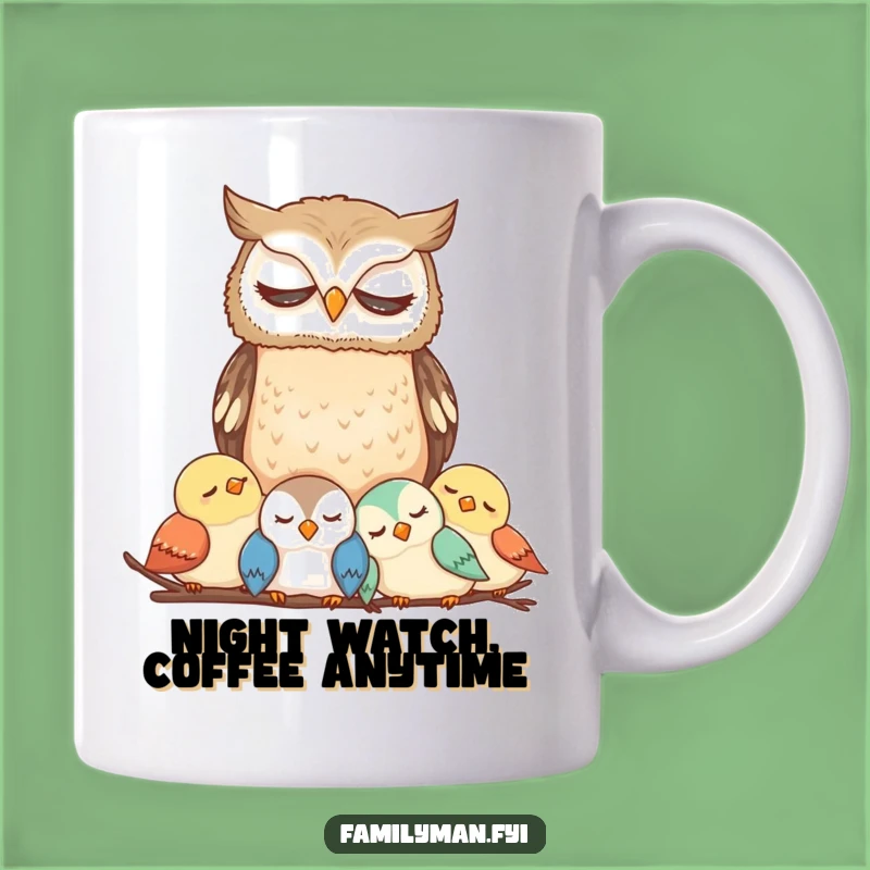 Funny Thoughtful Owl Protecting Birds Mug - A Perfect Gift for Bird Lovers
