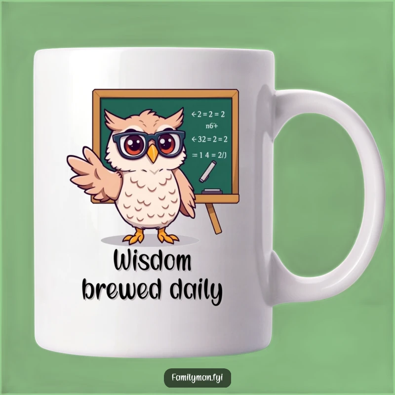 Funny Owl Professor Mug: Smart, Nerdy Character Design Perfect for a Funny Gift