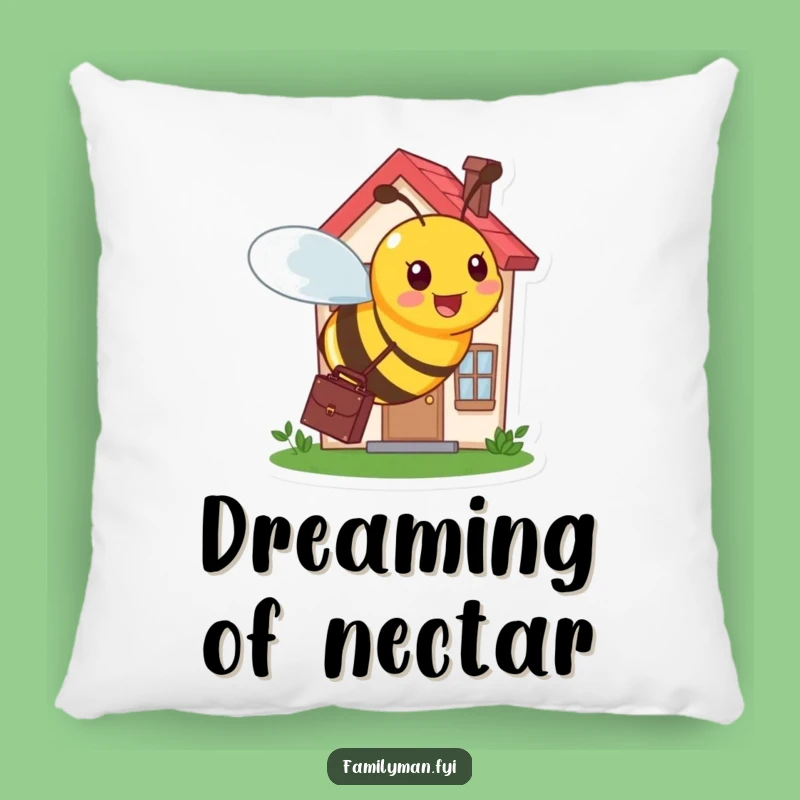 Funny Busy Bee Working Pillow - Cozy & Humorous Comfort Gift