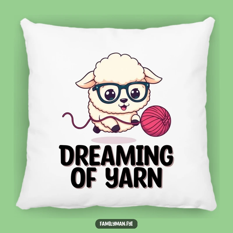 Funny Sheep Dog Yarn Pillow: Cozy Up with Canine Chaos!