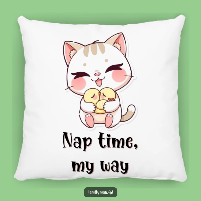 Funny Cat Pillow: Gentle Nursemaid Cushion, Cozy and Funny Gift Decor