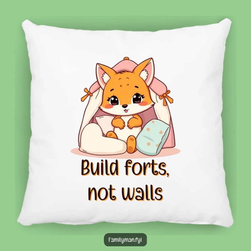 Funny Fox Cub Pillow: Cozy Pillow Fort Design, Soft & Hilarious Decor Gift