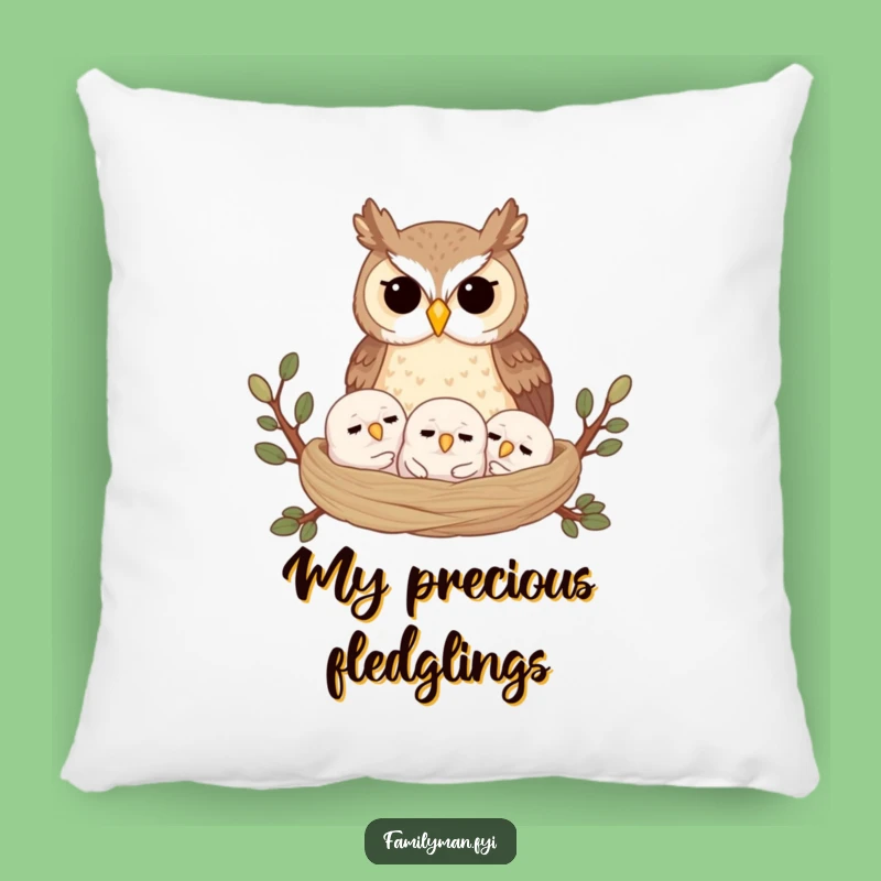 Funny Owl Nest Pillow: Soft and Funny Gift for Cozy Comfort!