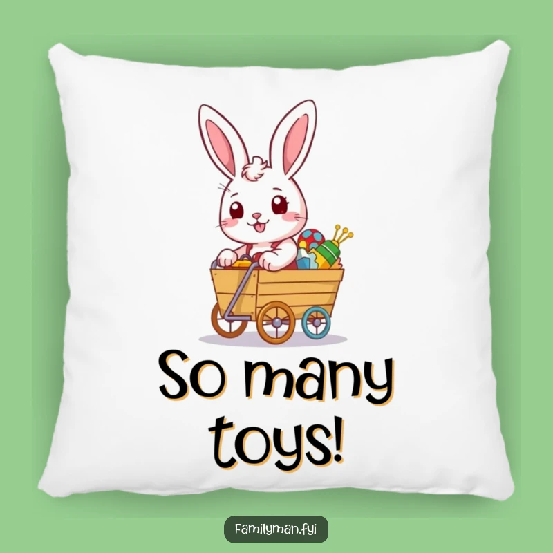 Funny Rabbit Pillow: Determined Toy Pusher, Soft and Funny Gift Decor