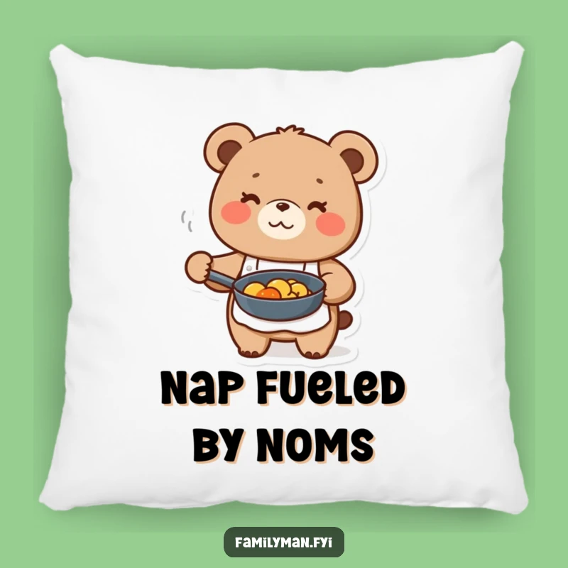 Funny Bear Chef Pillow - Cozy Apron Cook Cushion