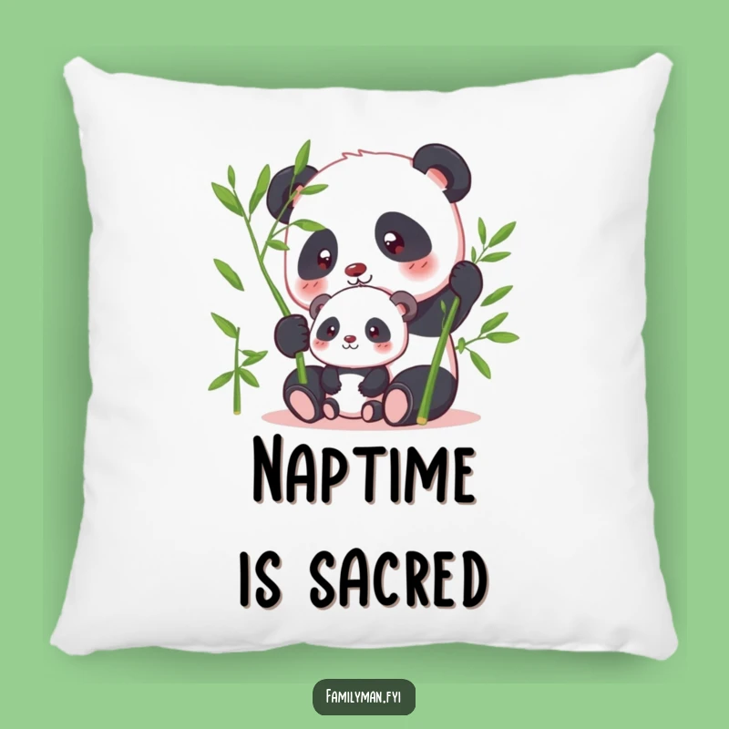Soft Funny Panda Sharing Bamboo Pillow: Cozy Calm, Sweet Gift