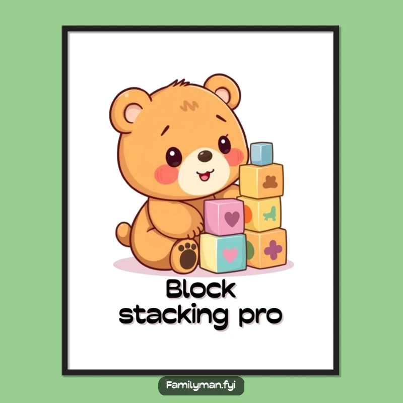 Funny Bear Cub Digital Art: Adorable Downloadable Gift for Playful Decor