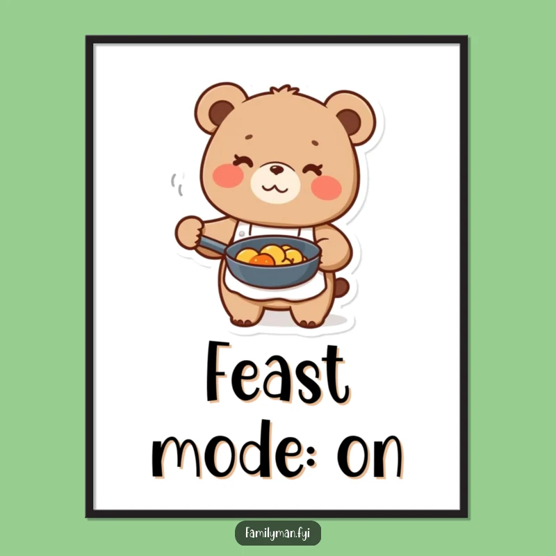 Funny Bear Chef Digital Art - Happy Apron Cook Decor