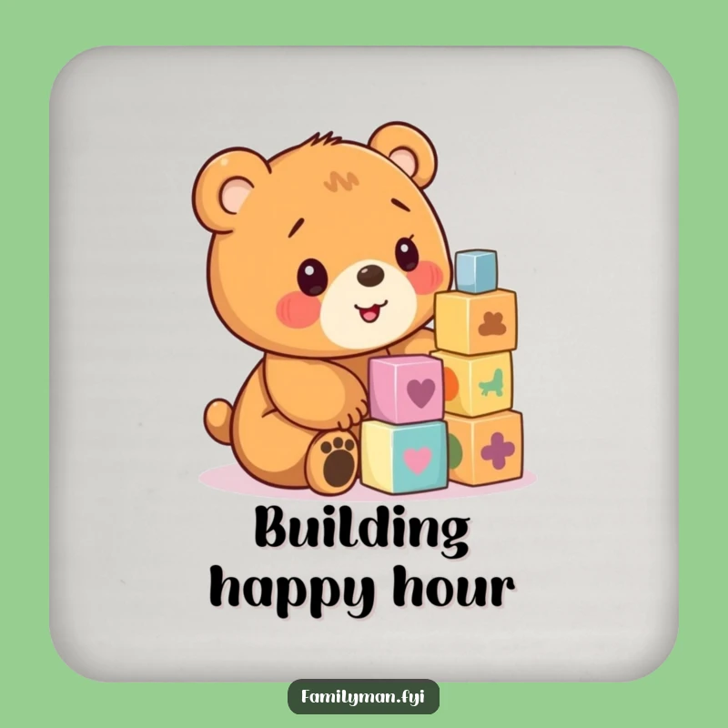 Funny Bear Cub Coaster: Protect Surfaces with Playful Charm