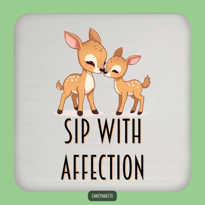 Funny Gentle Deer Nudge Coasters: Protect Surfaces with Humorous Charm, Gift