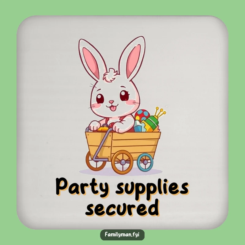 Funny Rabbit Coaster Set: Toy Collector's Protection, Unique and Funny Gift
