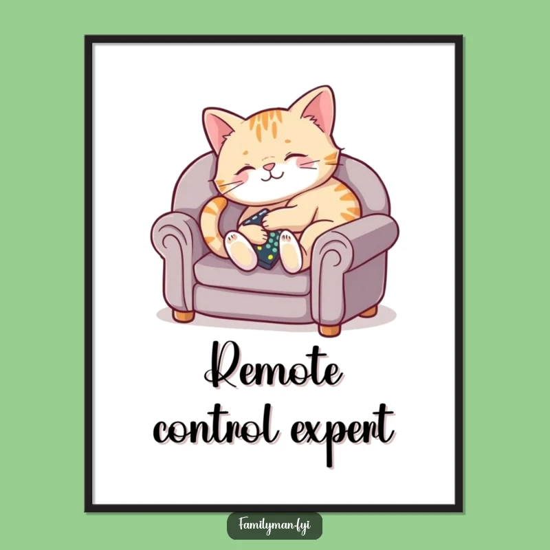 Funny Content Cat Poster: Hilarious Wall Art Gift for Cat Enthusiasts