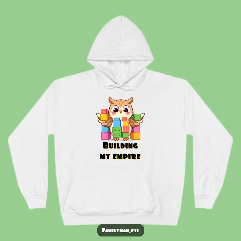 Cozy Funny Owl Building Blocks Hoodie: Smart Comfort, Stylish Fun!
