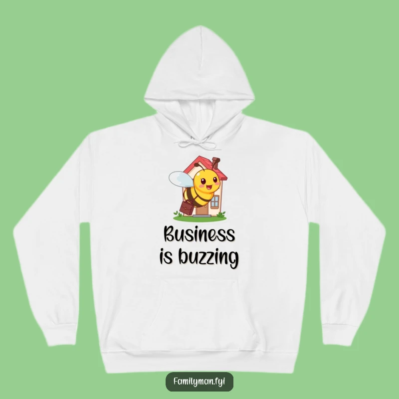 Funny Busy Bee Working Hoodie - Cozy & Humorous Gift for Professionals