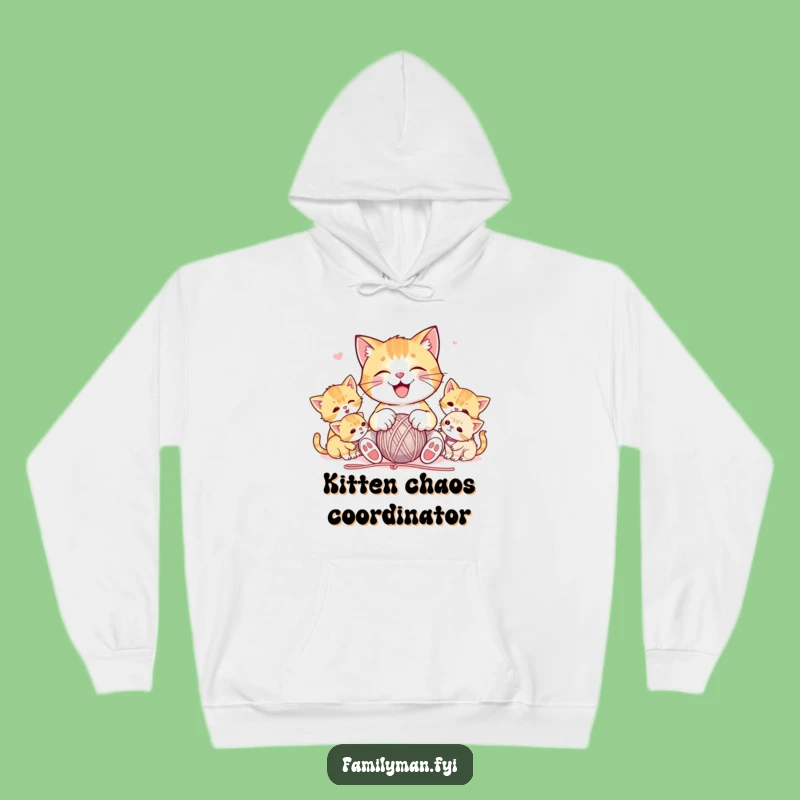 Cozy Funny Cat Yarn Hoodie: Warm Pullover for Feline Fans, Adorable Kitten Design, Great Gift