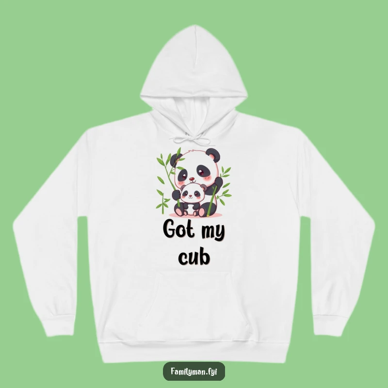 Cozy Funny Panda Sharing Bamboo Hoodie: Warm Serenity, Great Gift