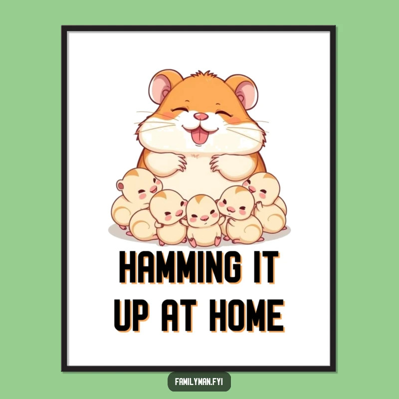 Free Printable Hamster Dad Wall Art: Cozy Nap Decor Download