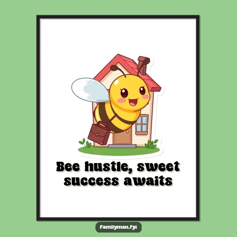 Free Printable Wall Art: Busy Bee's Office Downloadable Art for Motivated Spaces