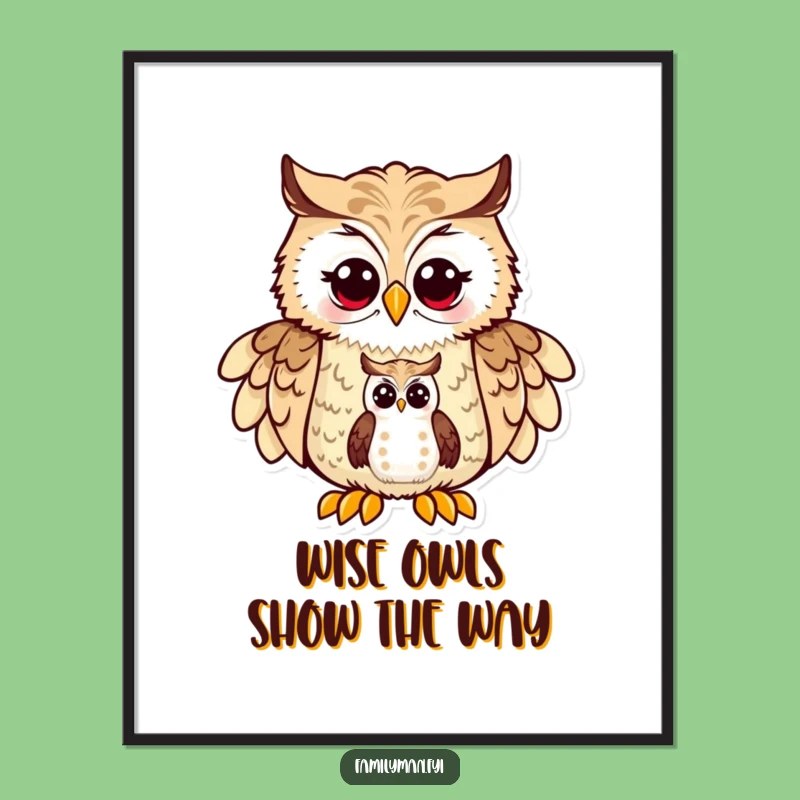 Funny Free Printable Wall Art: Owl Dad's Map Adventure - Downloadable Art!