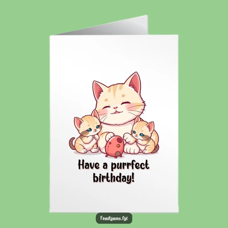 Free Printable Cat Dad Birthday Card: Funny Playful Downloadable Gift