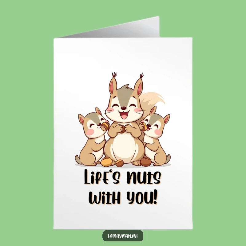 Free Printable Funny Squirrel Sharing Birthday Card - Downloadable DIY Gift