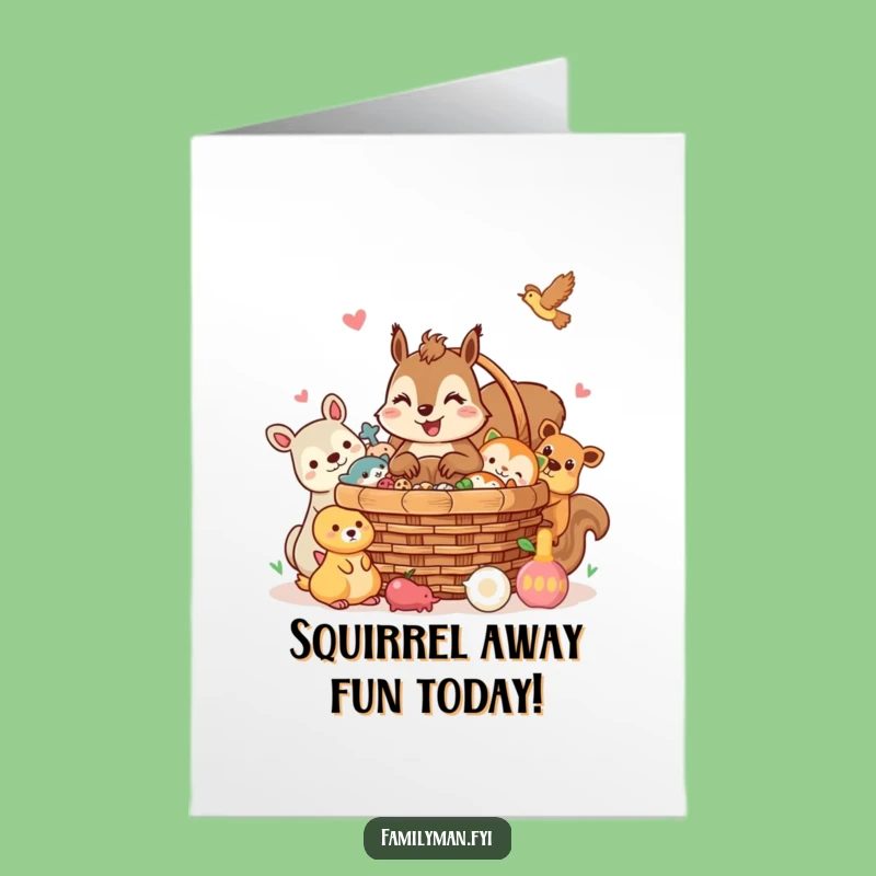 Free Printable Squirrel Birthday Card: Fun Downloadable Gift for Friendly Celebrations!