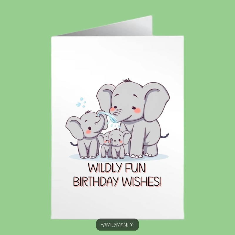 Free Printable Elephant Dad Birthday Card: Funny Downloadable Gift for Him
