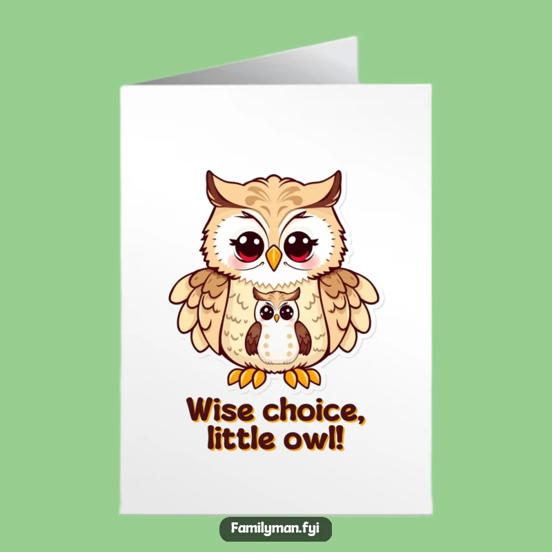 Free Printable Congrats Card: Owl Dad's Map to Success - Funny Downloadable!