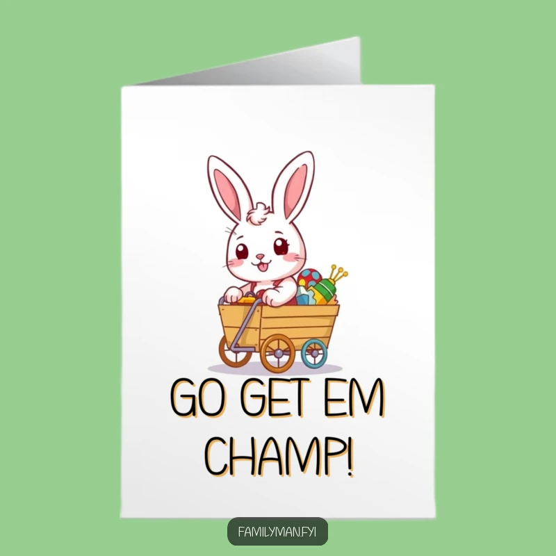 Free Printable Funny Rabbit Card: You Did It! - Downloadable Gift for Success