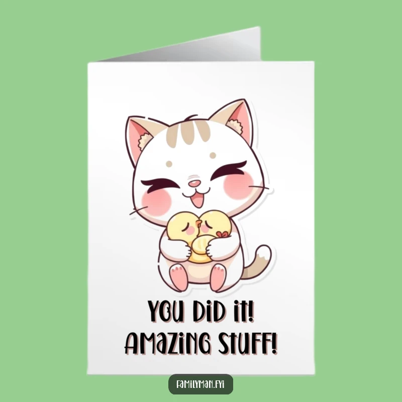 Free Printable Funny Cat Card: Best Wishes from a Mischievous Kitty - Downloadable Gift