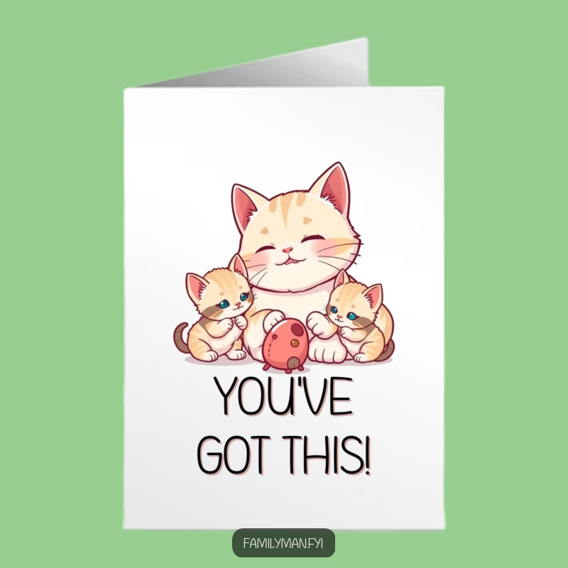 Free Printable Cat Dad Congrats Card: Playful Achievement Downloadable