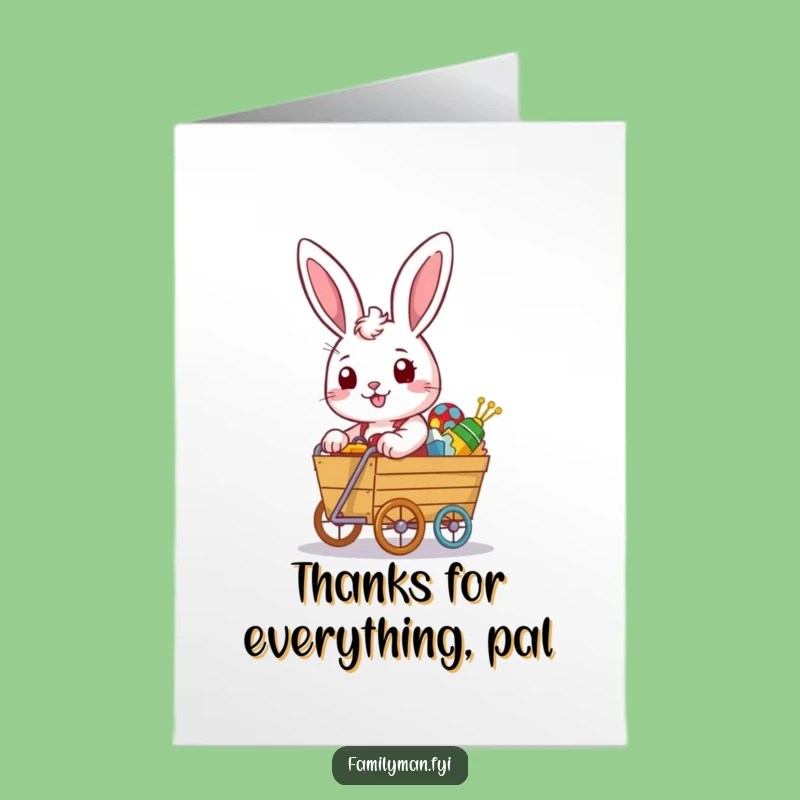 Free Printable Funny Rabbit Card: Thanks a Bunch! - Downloadable Gift of Gratitude