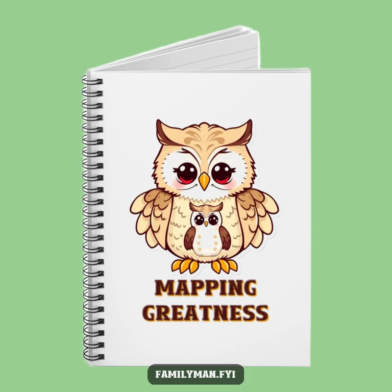 Funny Dad Owl Notebook - Chart Your Course with Fatherly Wisdom Gift