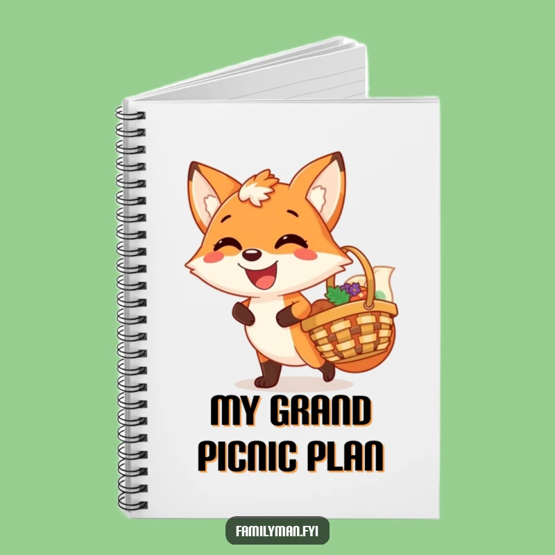 Funny Fox Picnic Notebook: Journal Your Joy with a Satisfied Grin