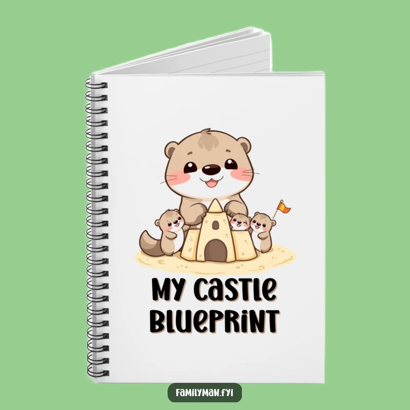 Funny Otter Sandcastle Notebook: Cheerful Jotter for Beach Ideas and Notes Gift