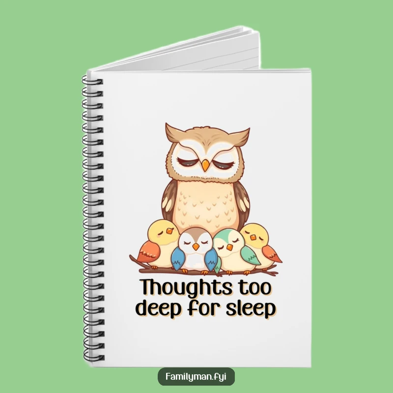 Funny Thoughtful Owl Notebook - Hilarious Journal for Creative Ideas