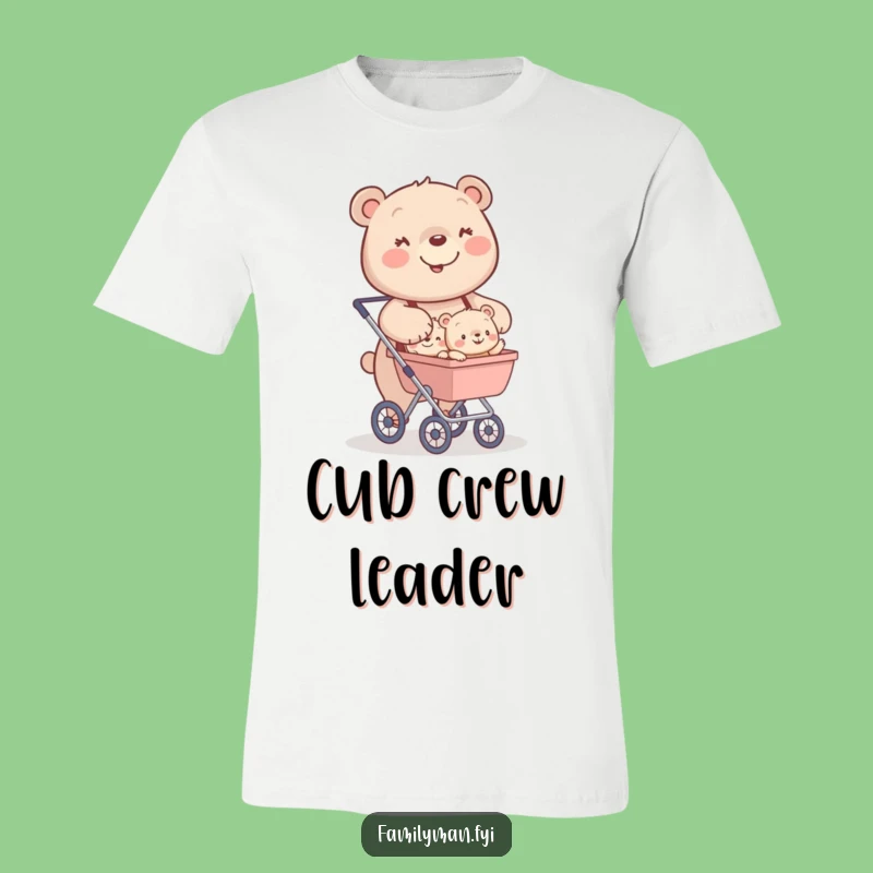 Funny Bear Stroller T-Shirt: Happy Parent Bear; Ideal Funny Gift