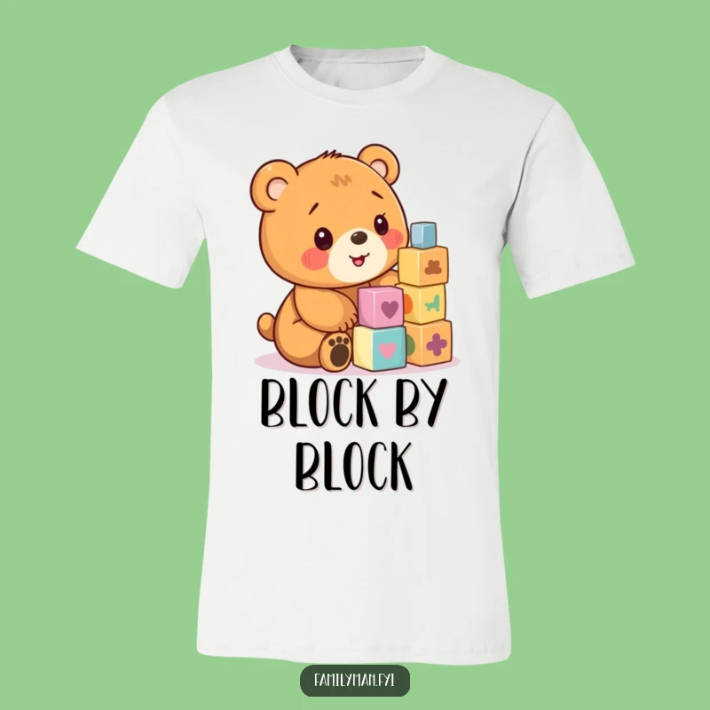 Funny Bear Cub Stacking T-Shirt: Playful Gift for Joyful Moments