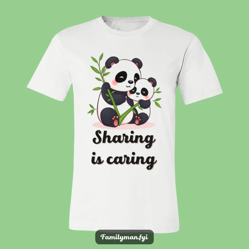 Funny Panda Bamboo Sharing T-Shirt: A Comical and Funny Gift!